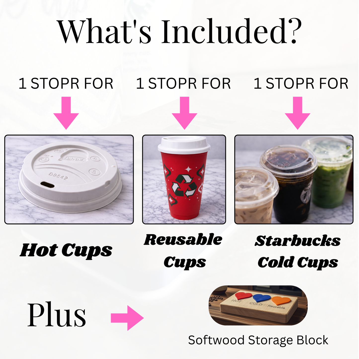 STOPR Reusable Coffee Cup Stoppers (3 Pack)